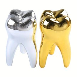 1pc Dentist Gift Small Tooth Model Figurines Ornament Art Crafts Dentistry Gifts Clinic Office Desktop Sculpture Decoration