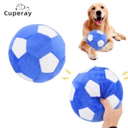 Toys Pet Football Toy Dog Chew Plush Squeak Sound Soft Bite Resistant Ball Shape Large Dog Interactive Training Game Dog Supplies