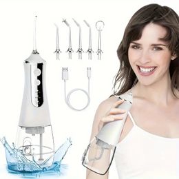 Water Flosser Teeth,Cordless Portable Oral Irrigator, Powerful And Rechargeable Water Flosser For Teeth, Waterproof Water Dental Picks For Cleaning, Quartz Pink