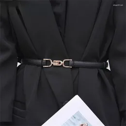 Belts Design Belt Thin Decorative Dress Sweater Coat Waist Small Fashion All-match Plain Leather Waistband