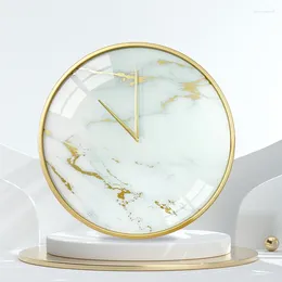 Wall Clocks Modern Luxury Big Size Clock Large Gold Framed Custom Home Decorative Metal Glass Quartz