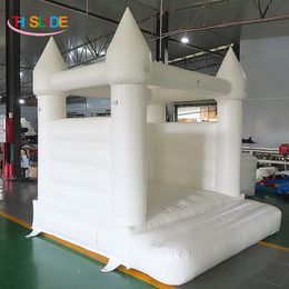 outdoor activities 4.5x4.5x3mH (15x15x10ft) With blower mini white/pink inflatable bouncy castle for brithday wedding party