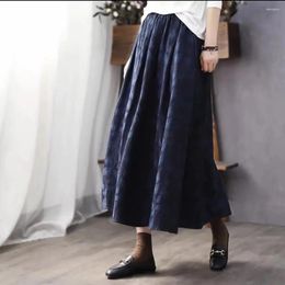 Skirts Ethnic Style Embroidery Streetwear High End Quality Y2k Fashion Clothes Long Skirt Women Clothing Casual Vintage Elegant