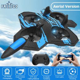 F22 Raptor RC Plane with Camera 4K 360° Stunt Remote Control Fighter EPP Foam HD Camera RC Aircraft Toys for Kids Children 240118