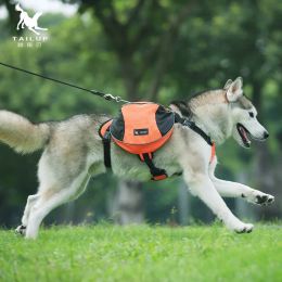 Carriers TAILUP luxury Pet Outdoor Backpack Large Dog Adjustable Saddle Bag Harness Carrier For Traveling Hiking Camping