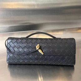 10a echtes Leder langer Kupplung Andiamo mit Griff Intrecciato Handwerkskunst Kuh Leder Frauen Taschen und Handtasche berühmte Markendesigner Abendtasche