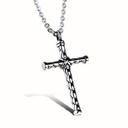 Exquisite Pendant Necklaces Cylindrical Cross 14K Gold Cool Character Designer Jewellery For Men Women Hip Hop Trendy Vintage Fine N238L