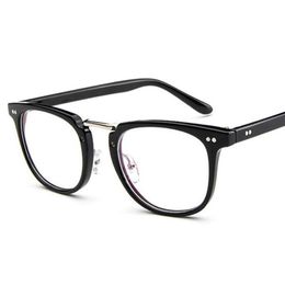 Fashion Square Glasses Frame Men 2022 High Quality Prescription Eye Optical rivet eyeGlasses frame retro Women Spectacle Eyewear2561