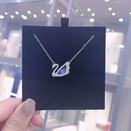 Swarovskis Necklace Designer Women Original Quality Pendant Necklaces with Crystal Flexibility and Collar Chain Bouncing Heart High Grade Swan FBDQ