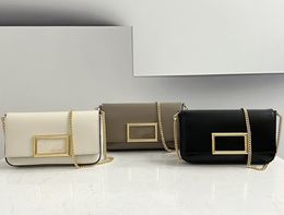 Single slung chain bags clutch bag ladies fashion white leather gold hardware flip small purse mini handbags shoulder for women phone crossbody HDMBAGS2024