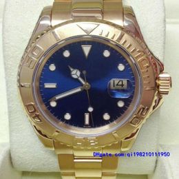 Original box certificate Mens watches 16628 40mm blue dial Yellow Gold Asia 2813 movement automatic2854