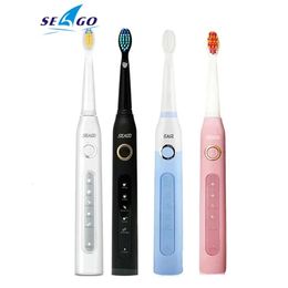 SEAGO Rechargeable Sonic Toothbrush SG-507 Sonic Adult Electric Teeth Brush 2 Min Timer 5 Brushing Modes Whitening Cleaning 240127