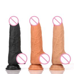 Dildos Top Prince and Daughter Use Liquid Silicone Anal Plug False Soft Masturbation Stick Adult Products