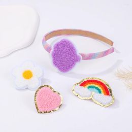 Hair Accessories 1Glitter Rainbow Cute Bands For Baby Gifts Colors Hoop Hairbands Lovely Shell Clip Headband Kids