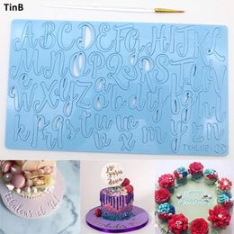 New Cake Tool Acrylic Capital Alphabet Number Embossed Cutter Mold Letter Cake Cookie Cutter Stamp Fondant Cake Decorating Tools 2269q
