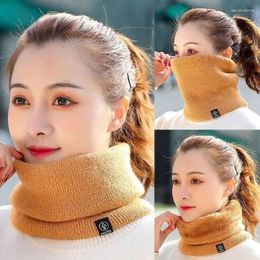 Bow Ties Winter Plush Muffler Woolen Knitting Neck Cover Fashion Solid Color Men Women Cold-proof Scarf Outdoors Warm Cycling Neckerchief