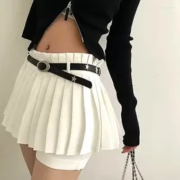Belts Star Belt Y2k Skirt For Women Jeans Cowgirl Buckle Leather Waist Waistband
