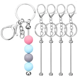 Keychains 5 Pcs Beaded Keychain Bars Diy Crafting Bag Hanging Ornament