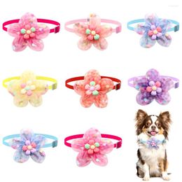 Dog Apparel 50/100 Pcs Cute Flower Bowties Puppy Bows Grooming Accessories For Dogs Pet Bow Ties With Flowers