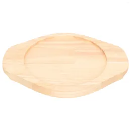 Table Mats Creative Wood Dish Cushion Simple For Home Dining Mat Board Steak Iron Barbecue Plate Pizza Insulated