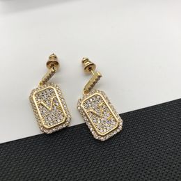 Luxur Designer Diamond Earrings Classic Style High End High Quality Jewelry Party Wedding Bride Gift