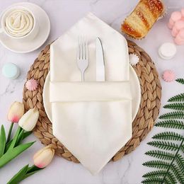 Table Napkin 12pcs/set Solid Colour Napkins Pocket Square Handkerchief Washable Dinner Wedding Party Home Decor Scarves