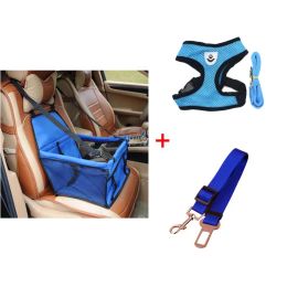 Carriers pawstrip 4 Colors Pet Dog Booster Seat Pet Safety Belt Car Dog Seat Belt SXL Pet Dog Harness Vest Small Dog Leash Harness Set