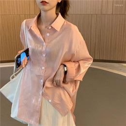 Women's Blouses Wholesale 2024 Spring Summer Autumn Fashion Casual Ladies Work Women Blouse Woman Overshirt Female OL Vy1366