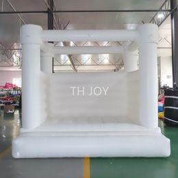 outdoor activities 4.5x4.5m (15x15ft) With blower inflatable wedding bouncer jumping bouncy castle for kids all pvc white house for birthday party