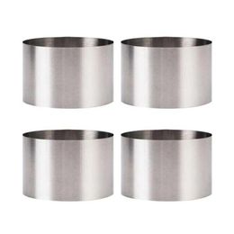 4Pcs Set 6 6 5 8 8 5cm Circular Stainless Steel Mousse Dessert Ring Cake Cookie Biscuit Baking Moulds Pastry Tools 210721274r