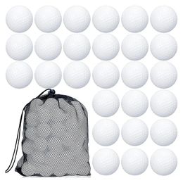 100 Pcs Golf Practise Ball Hollow Golf Ball Hollow Golf Plastic Ball With Mesh Drawstring Storage Bags For Training 240124