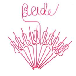 Hen Party Team Bride Straws Bachelorette Favors Straw For Decorations Supplies Disposable Dinnerware276w