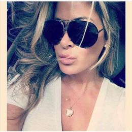Occhiali da sole da aviazione di design di marca grande Occhiali da sole moda uomo Occhiali da sole femminili per occhiali da donna Kim Kardashian Oculo238s