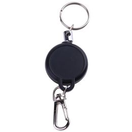 Multifunctional Retractable Keychain Zinc Alloy ABS Name Tag Card Holder Key Ring Chain Pull Clip Keyring Outdoor Survival Sport3101
