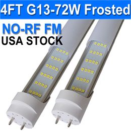 4 Feet LED Light Tube 2 Pin G13 Base T8 Ballast Bypass Required, Dual-End Powered, 48 Inch T8 72W Flourescent Tube Replacement,7200 Lumen,AC90-277V usastock