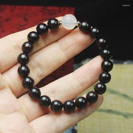 Strand Blackwood 8mm Bracelet Band Ruyi Jade Round Beads Accessories