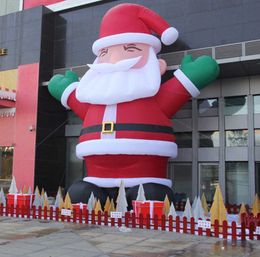 5m 16.4ft Giant Inflatable christmas decoration santa claus balloon standing model with blower for Xmas outdoor display