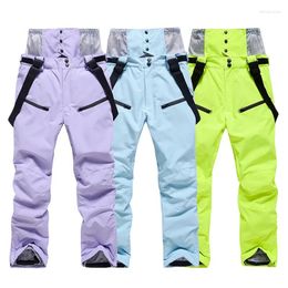 Skiing Pants 2024 Winter Ski Overalls Thickened Warm Snow Women Windproof Waterproof Outdoor Sports Snowboard Suits Trousers