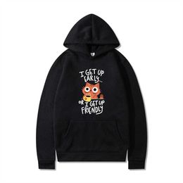 Instagram High Street Trendy Brand Fun Cat Print Men's and Women's Loose Casual Hooded Sweater