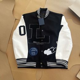 mens jacket designer jacket leather jacket fashion casual brand temperament Joker casual fashion soft cartoon letter printed Fashion Brand Mens L2