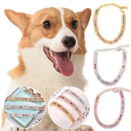 Dog Apparel Cat Accessories Jewellery Rhinestones Luxury Pet Necklace Supplies Crystal Diamond Pendant Dogs Rhinestone Collar