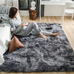 Grey Carpet for Living Room Plush Rug Bed Room Floor Fluffy Mats Anti-slip Home Decor Rugs Soft Velvet Carpets Kids Room Blanket 240125