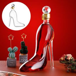 Wine Glasses 350ML High Heels Shape Decanter Luxurious Crystal Red Wine Brandy Champagne Glasse Decanter Bottle Home Bar Drinking 254R