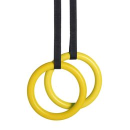 1 Pair ABS Gymnastic Rings Pull-up Gym Rings for Body Strength Fitness Power Chin Up Training Crossfit Workout 240125