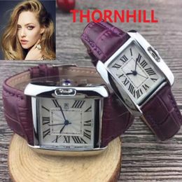 Luxury designer classic fashion square dial quartz watch leather strap sapphire glass waterproof function couples men and women ca2429