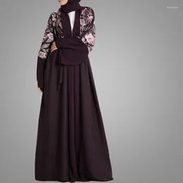 Ethnic Clothing Arrival Muslim Middle East Open Abaya Beautiful Hand Embroidery Long Sleeve Kimono Cardigan Dubai Islam