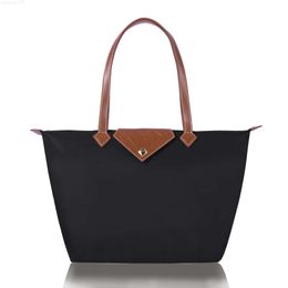 Wholesale Custom Fashion Simple Women Waterproof Nylon Handbags Laptop Work Shoulder Tote Bags Wear-resistant Nylon Trendy Bag