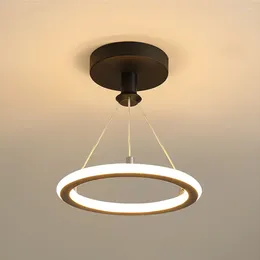 Ceiling Lights Nordic Aluminium Ring Led Chandeliers Modern Pendent Hanging Lamps For Living Room Indoor Lighting Home Decor