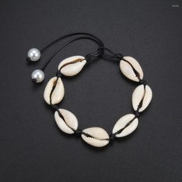 Charm Bracelets Sea Shell Bracelet Adjustable Rope Chain Cowrie For Women Girl Bohemian Beach Jewelry Femme Fine Gifts