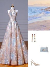 Beach 2024 New Sequened Lace of the Bride Dresses Plus Long Prom Downs Fludiques Length Leenge Floor Wedding Mother Dress